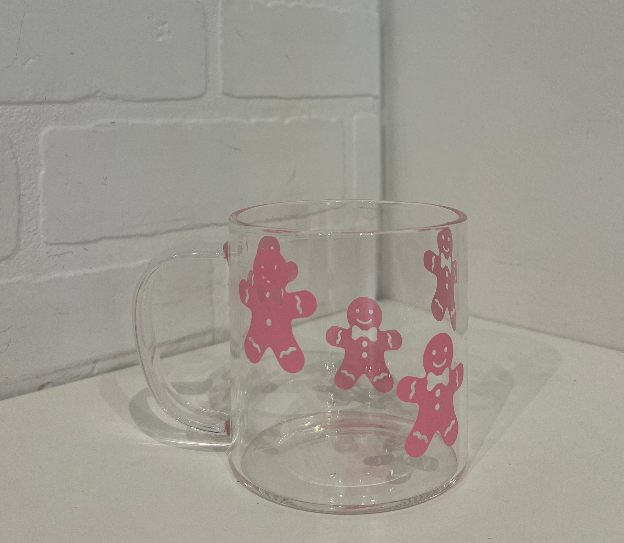 Gingerbread Man Glass Mug