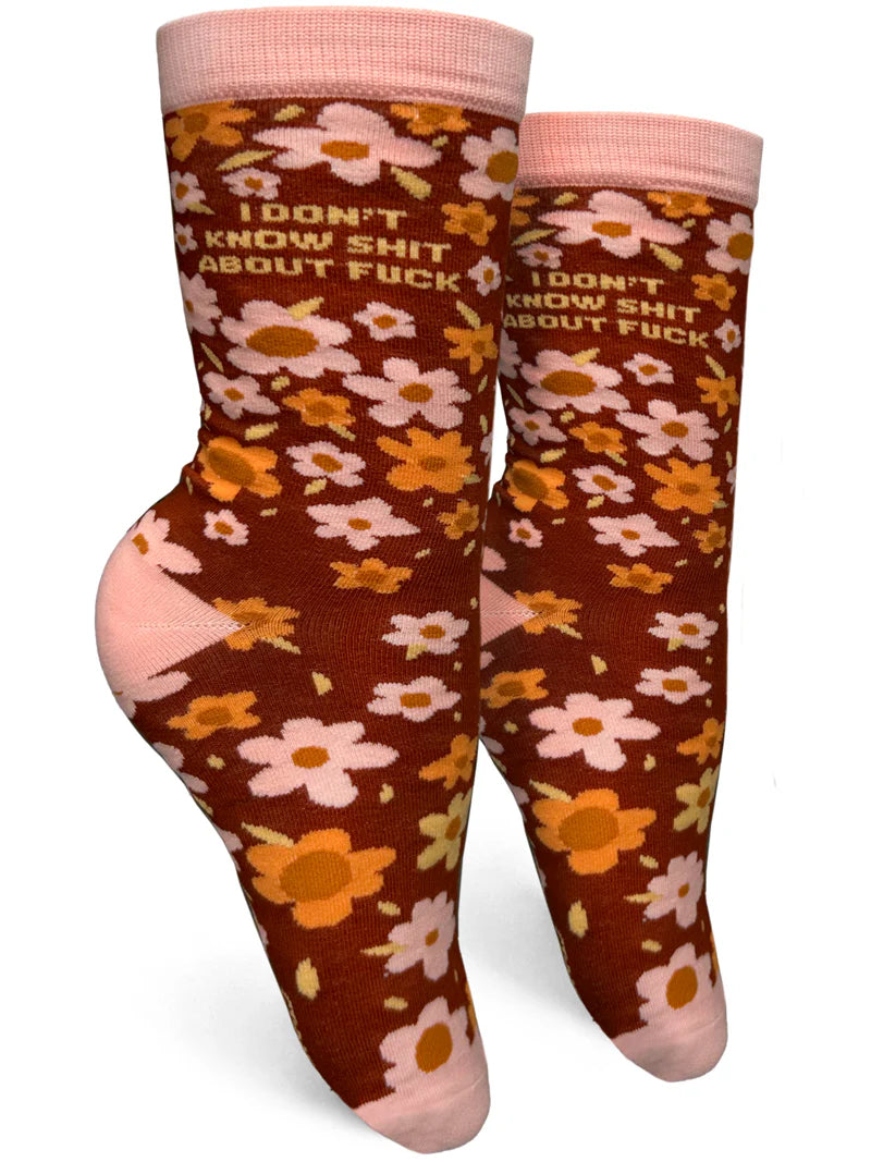 I Don't Know Shit About Fuck | Womens Crew Socks
