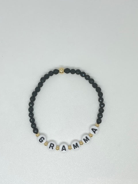 Black Onyx w/ 14k Gold Filled Beads 'Gramma' Bracelet