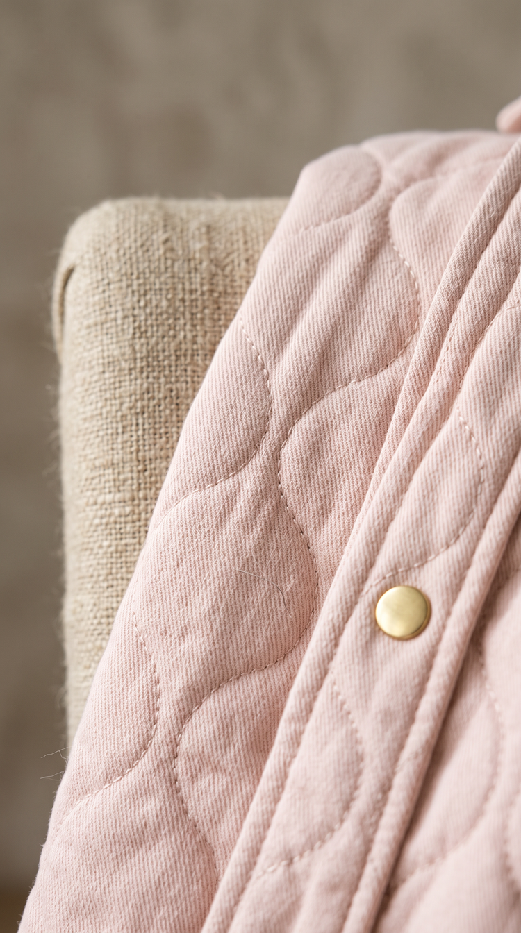 Leni Quilted Coat Blush