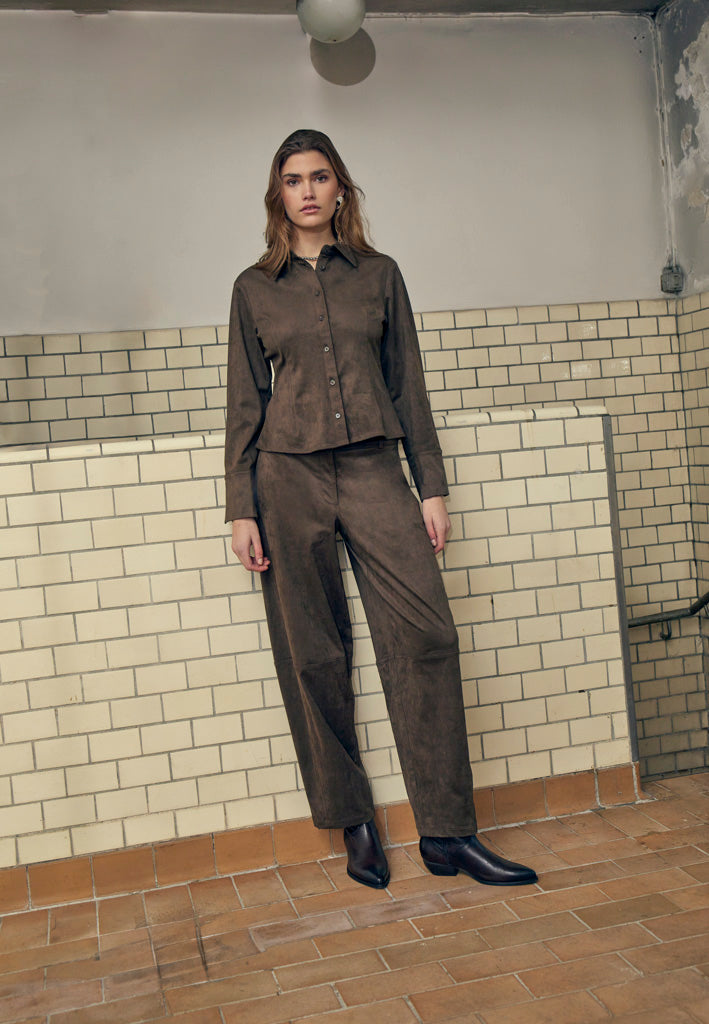 Alva Mid Waist Pant - Beech Green