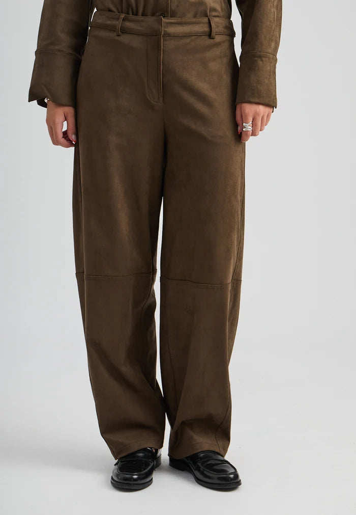 Alva Mid Waist Pant - Beech Green