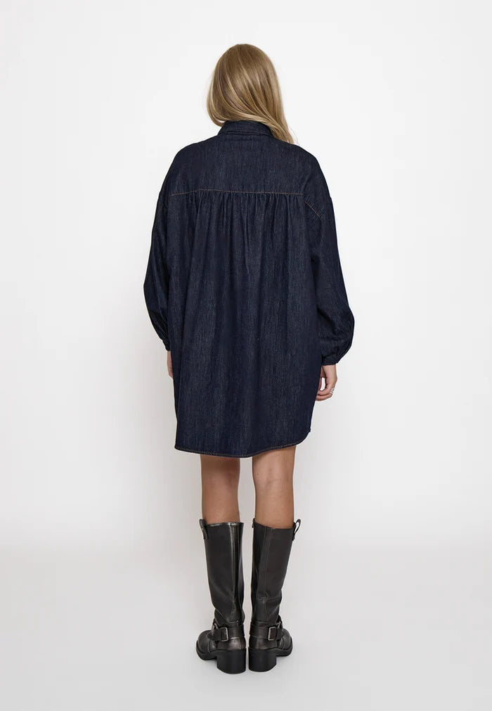 Larissa Short Dress - Dark Denim