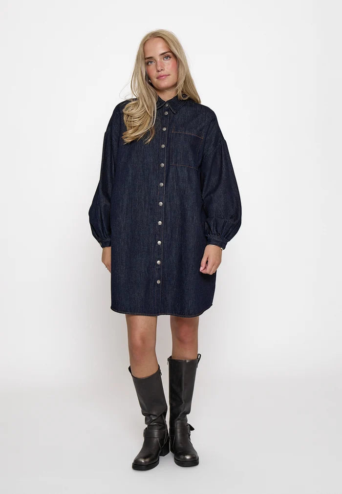 Larissa Short Dress - Dark Denim