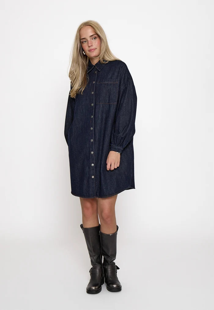 Larissa Short Dress - Dark Denim