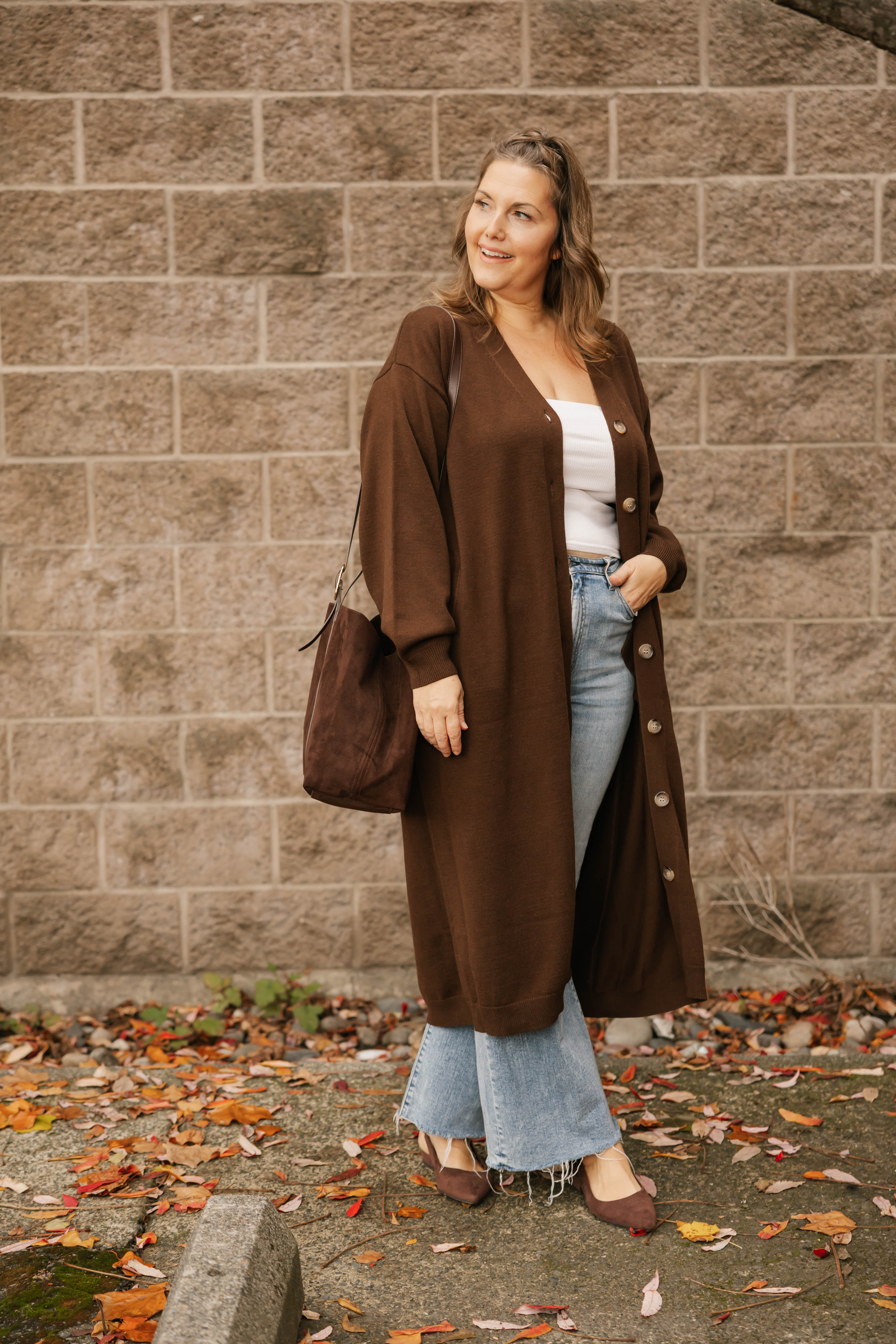 Dana Long Cardigan Dark Coffee