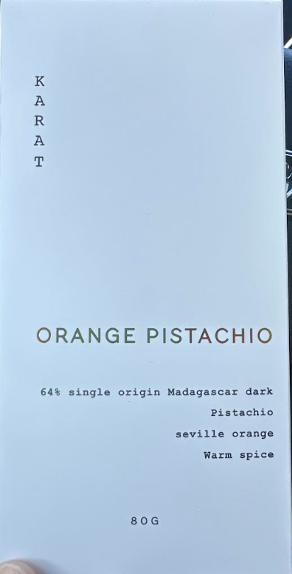 Orange Pistachio Chocolate Bar