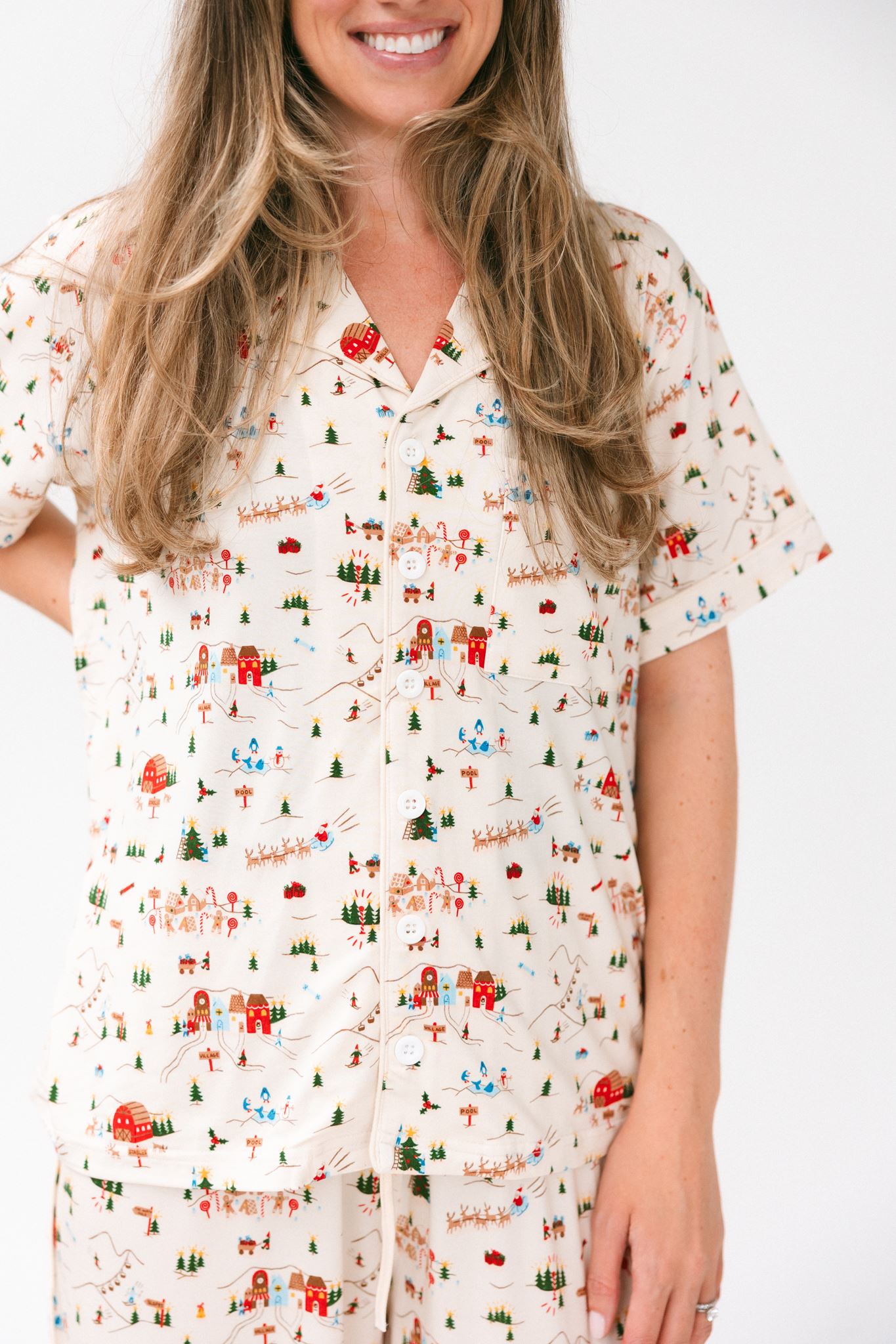 Family Christmas Village Matching PJs