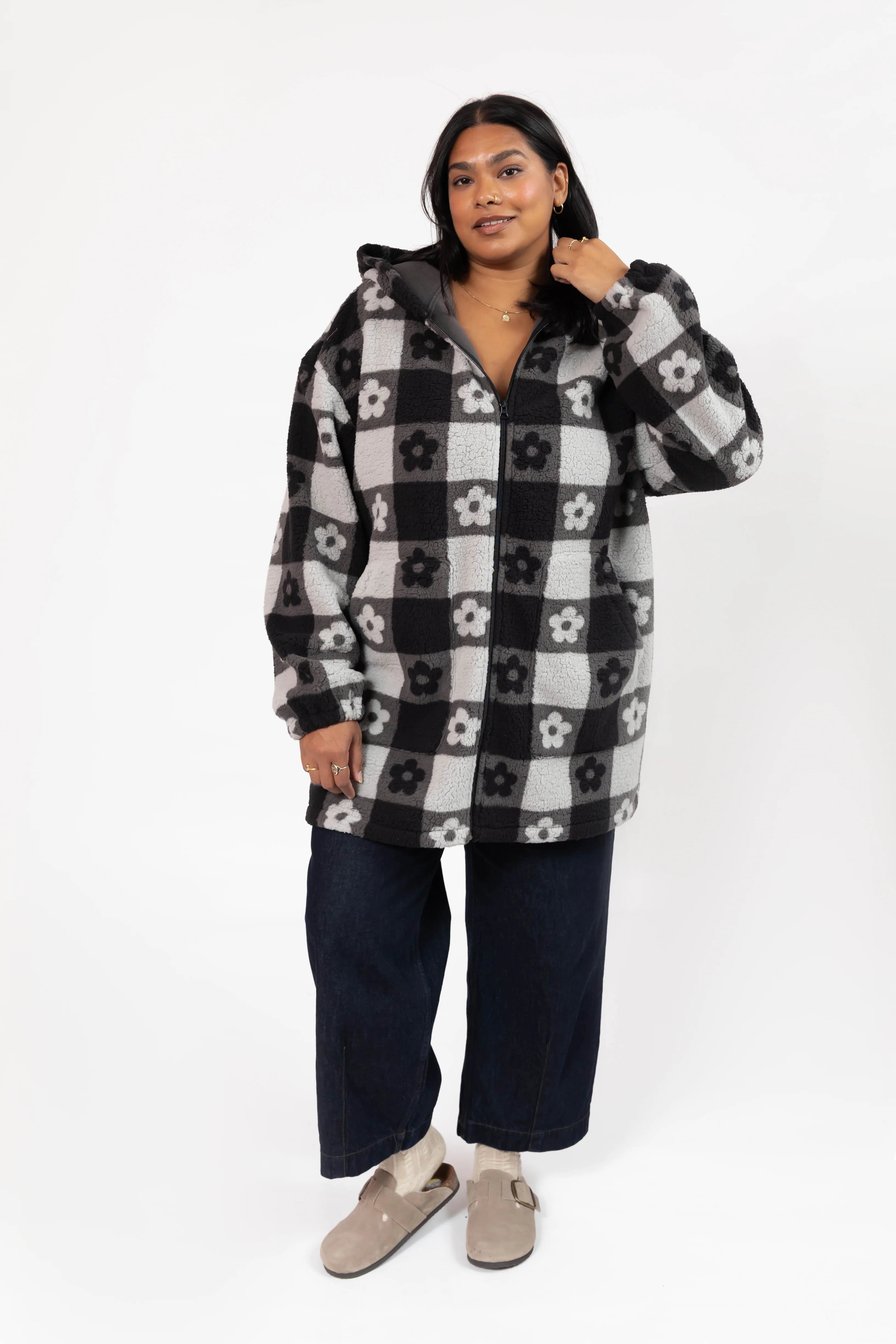 Teddy Floral Hooded Jacket