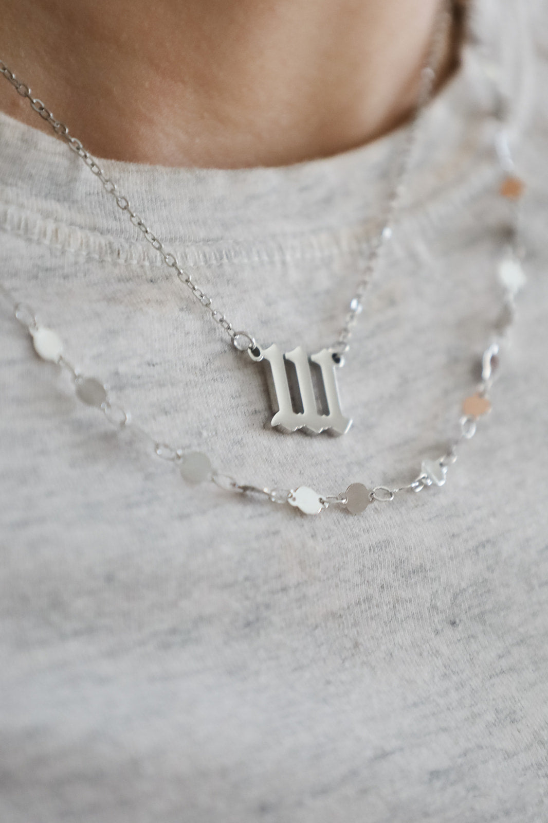 The Stevie - Silver Angel Number Necklace