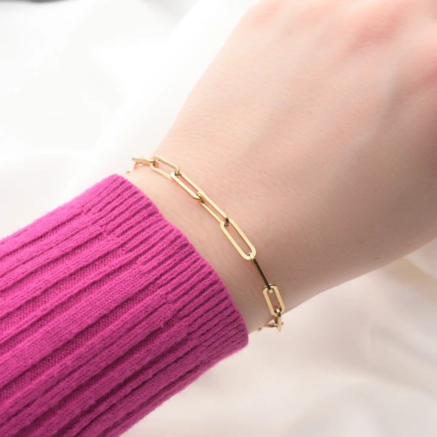 Thick Paperclip Bracelet