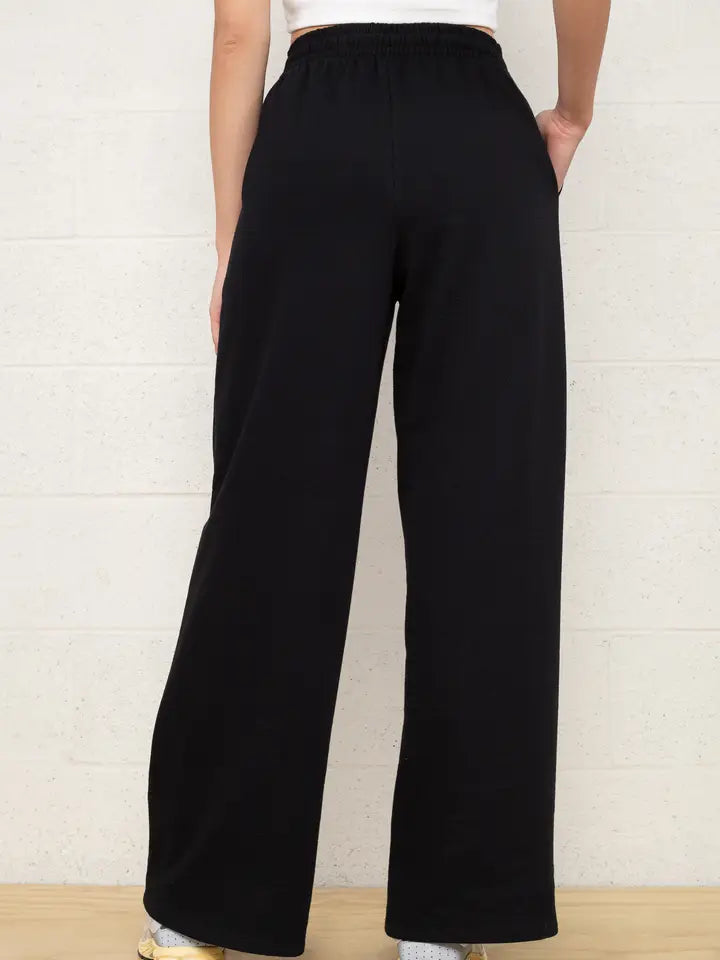 Black Fleece Straight Leg Sweatpant