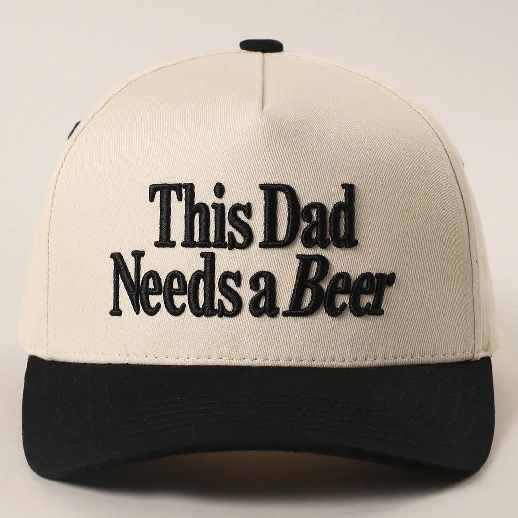 This Dad Needs A Beer Embroidered Two-Tone Trucker Hat