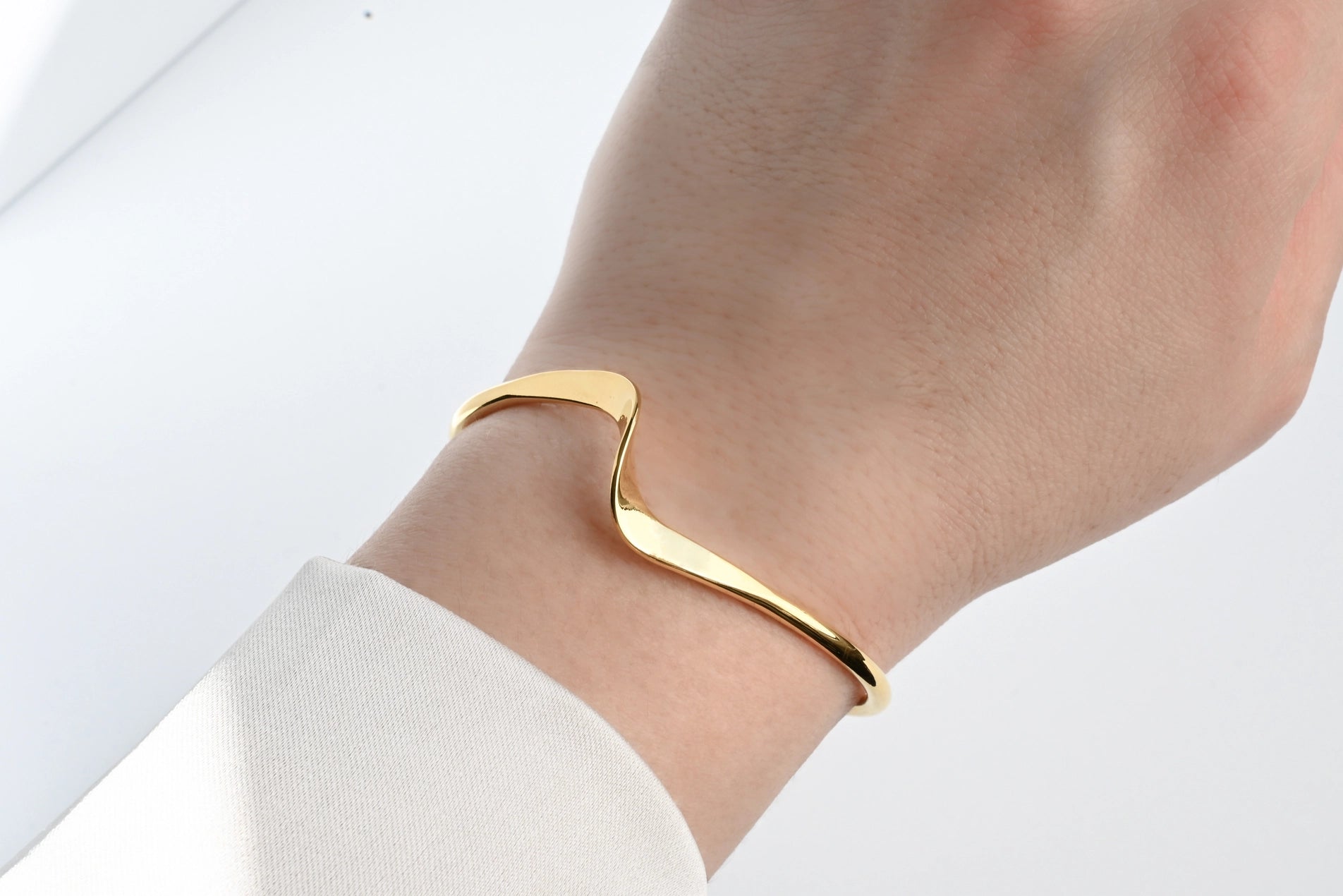 Sculptural Gold Cuff