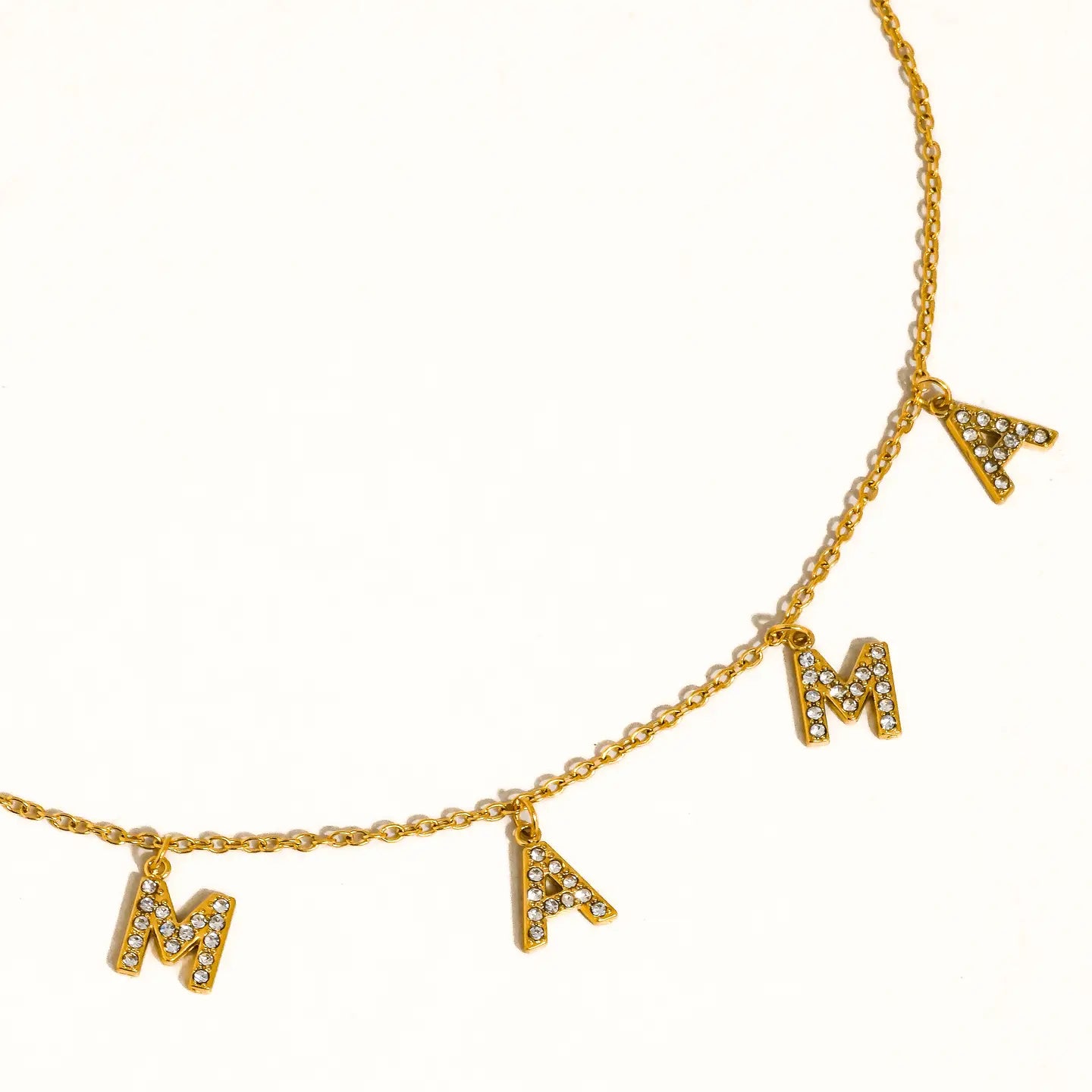 Cz Mama Letter Necklace