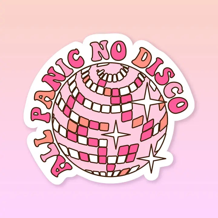 All Panic No Disco Vinyl Sticker