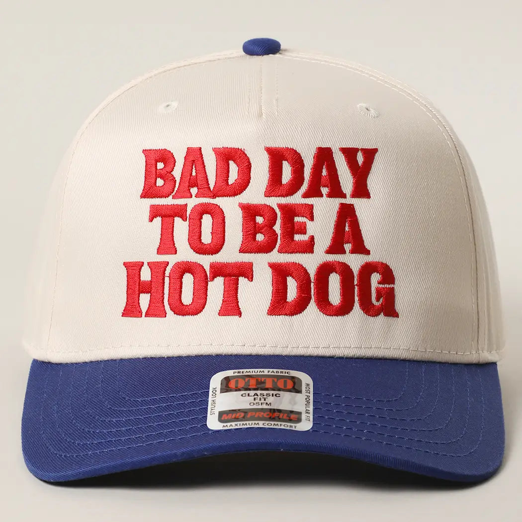 Bad Day To Be A Hot Dog Embroidered Trucker Hat