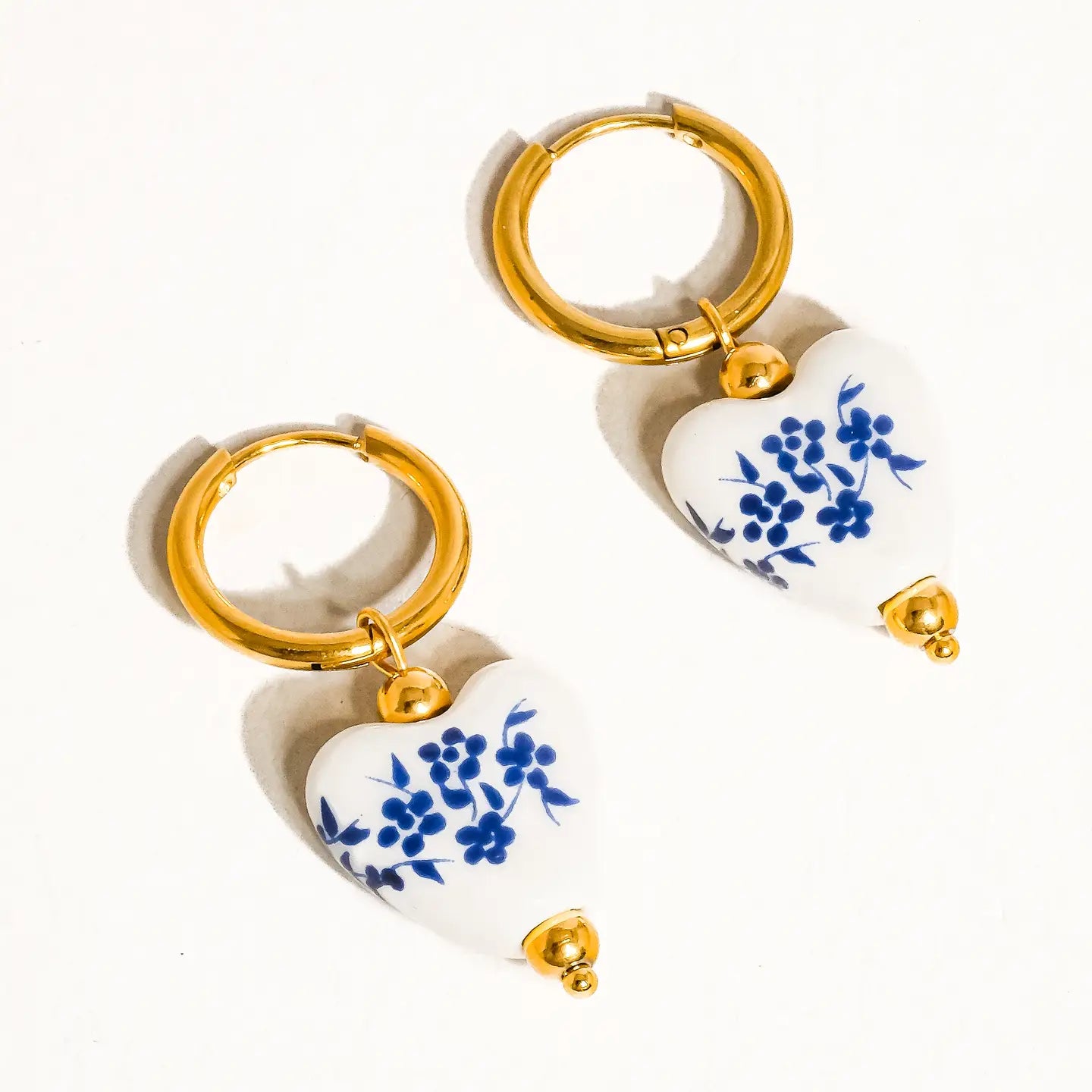 Yun Ceramic Floral Heart Earring