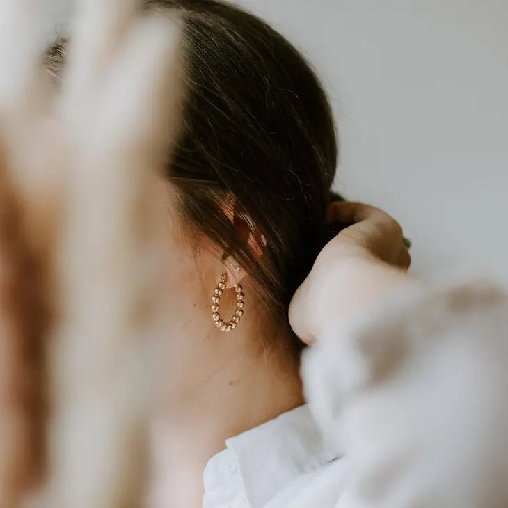 Ball Hoop Earrings