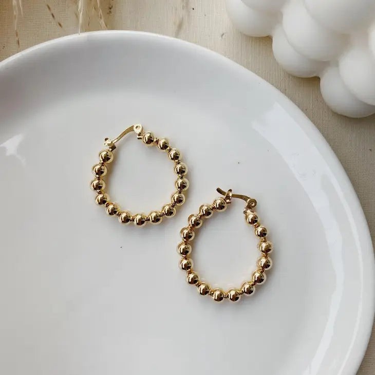 Ball Hoop Earrings