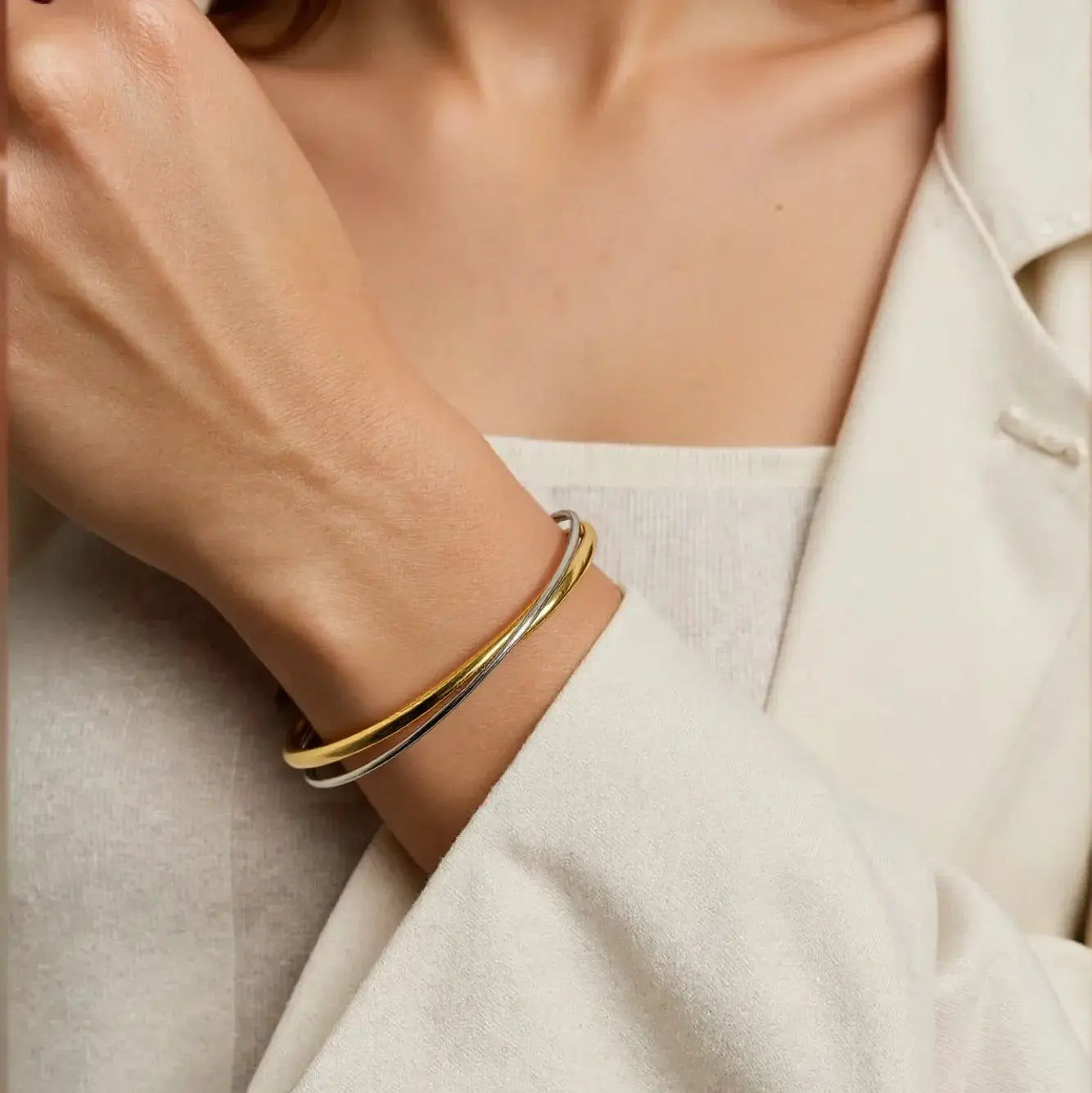 Rivoli Crossover Cuff Bracelet
