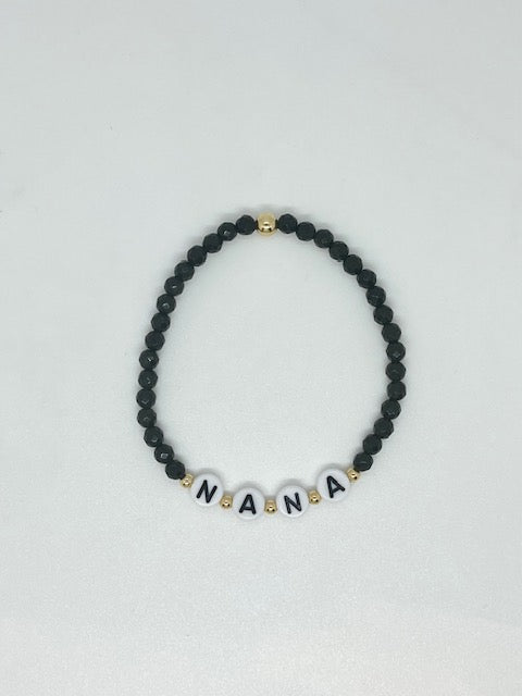Black Onyx w/ 14k Gold Filled 'Nana' Bracelet
