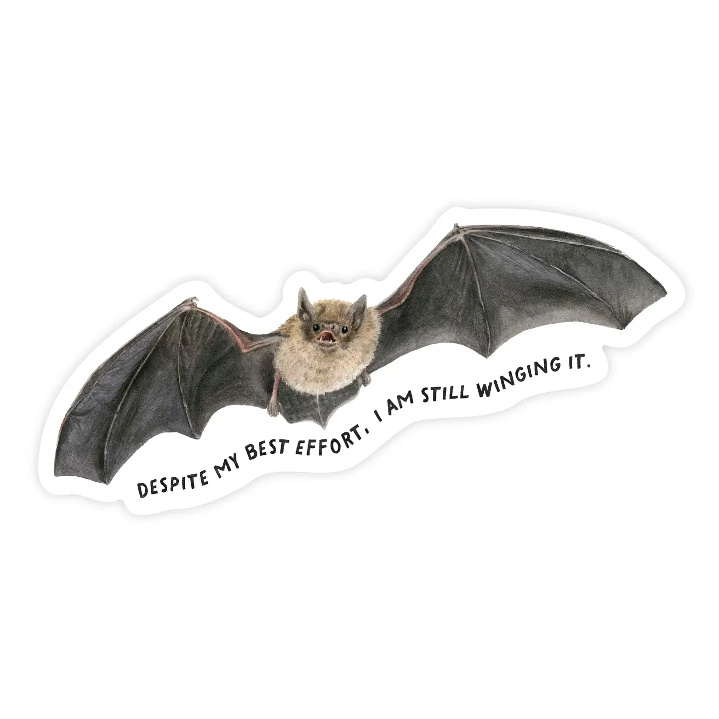Still Winging It Funny Halloween Sticker