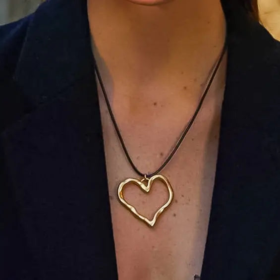 Jeffrey Large Heart Necklace