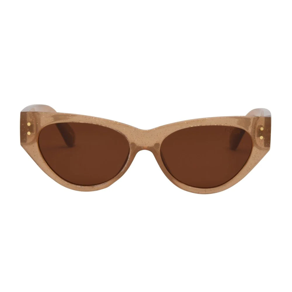 "Carly" Taupe Glitter | Brown Polarized