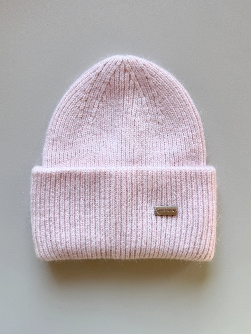 Lola | Angora Blend Beanie | Soft Pink
