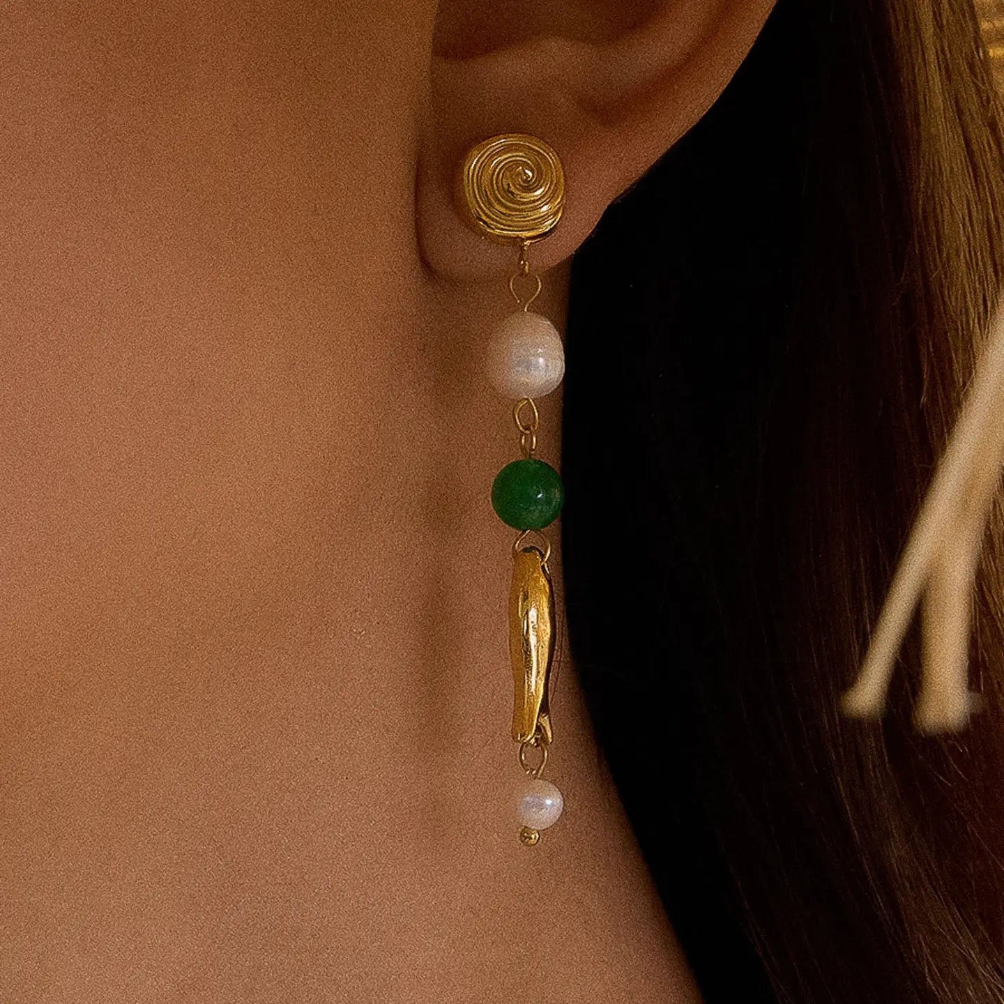 Palermo Freshwater Pearl Fish Earrings
