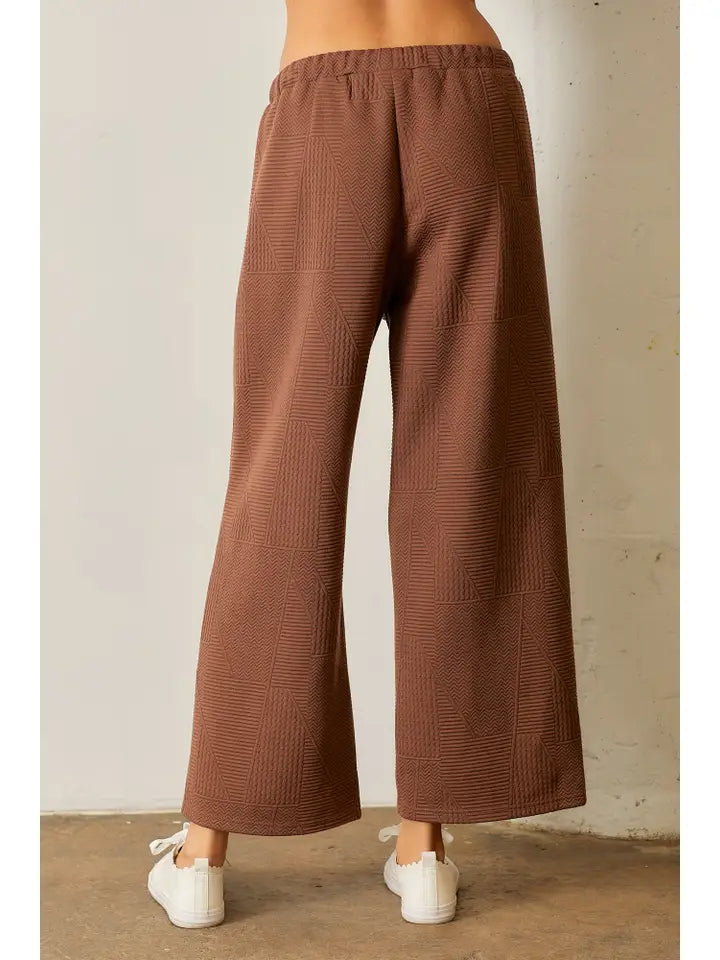 Knit Fabric Straight Leg Pants