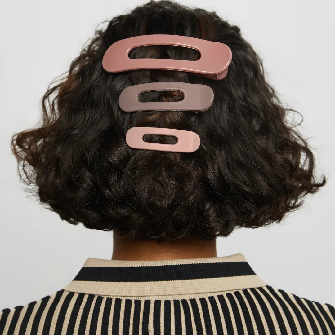 Flat Lay Claw Clip 3pc Flat - Ultra Glossy Terracotta