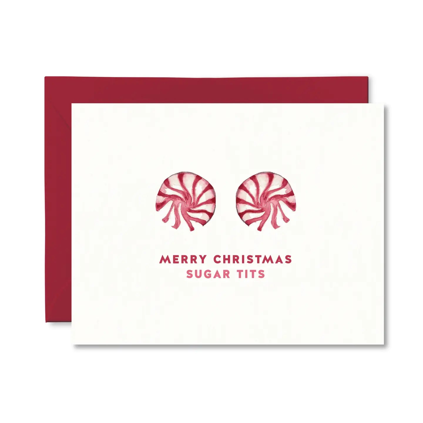 Merry Christmas Sugar Tits Funny Christmas Card