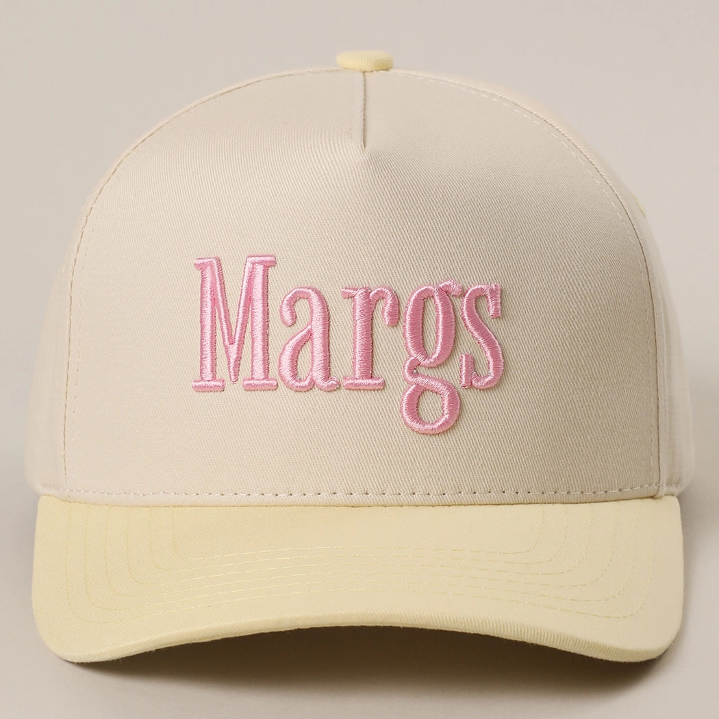 Margs Embroidered Canvas Two-Tone Trucker Hat