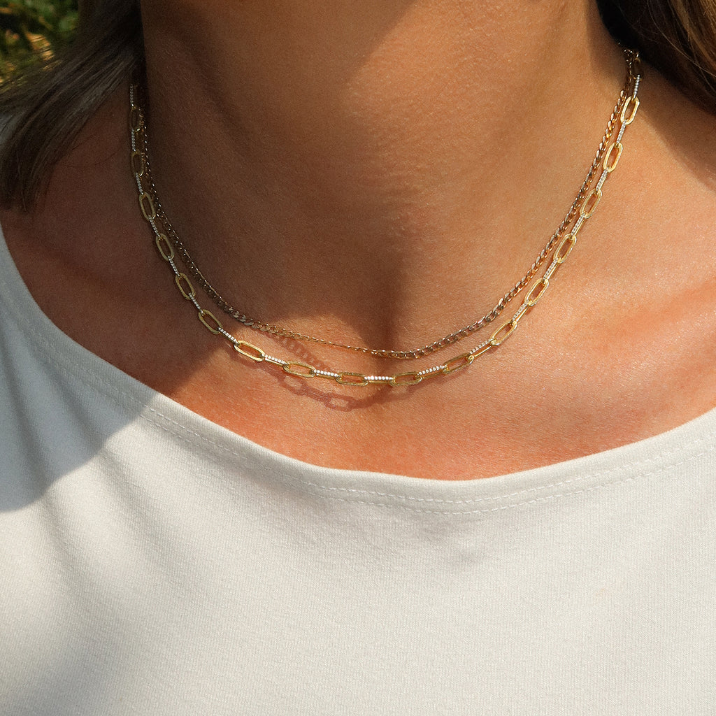 Diamond Cut Paperclip Chain