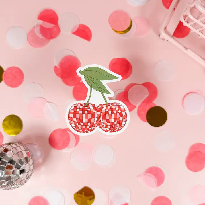 Disco Cherries | Vinyl Sticker