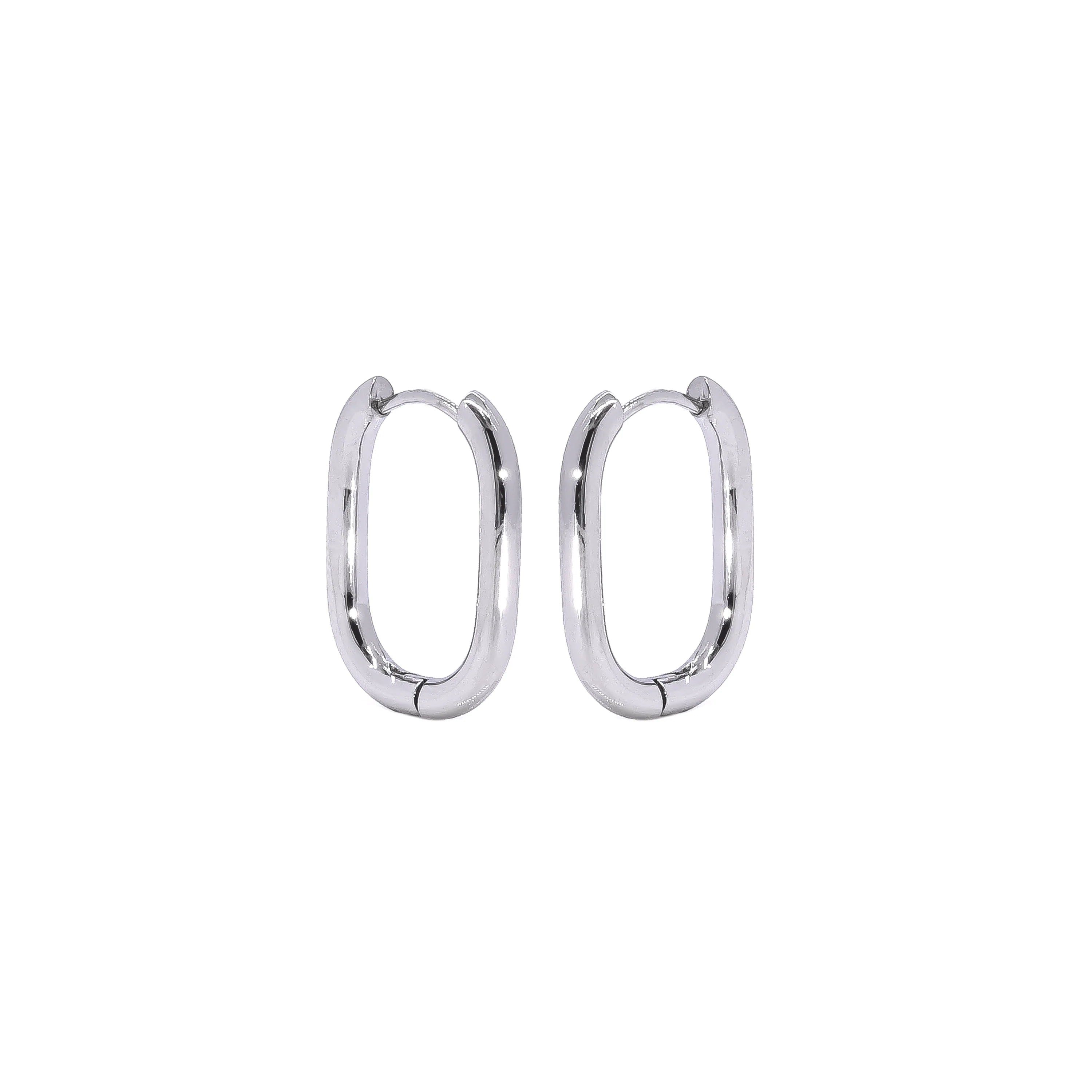 "Genuine" Hoop Earrings Silver