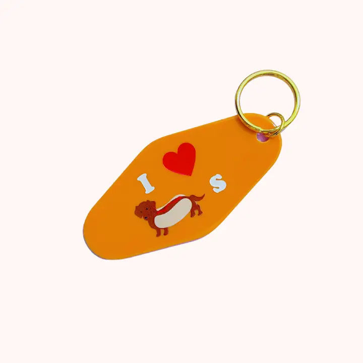 I Heart Wiener Dogs Keychain