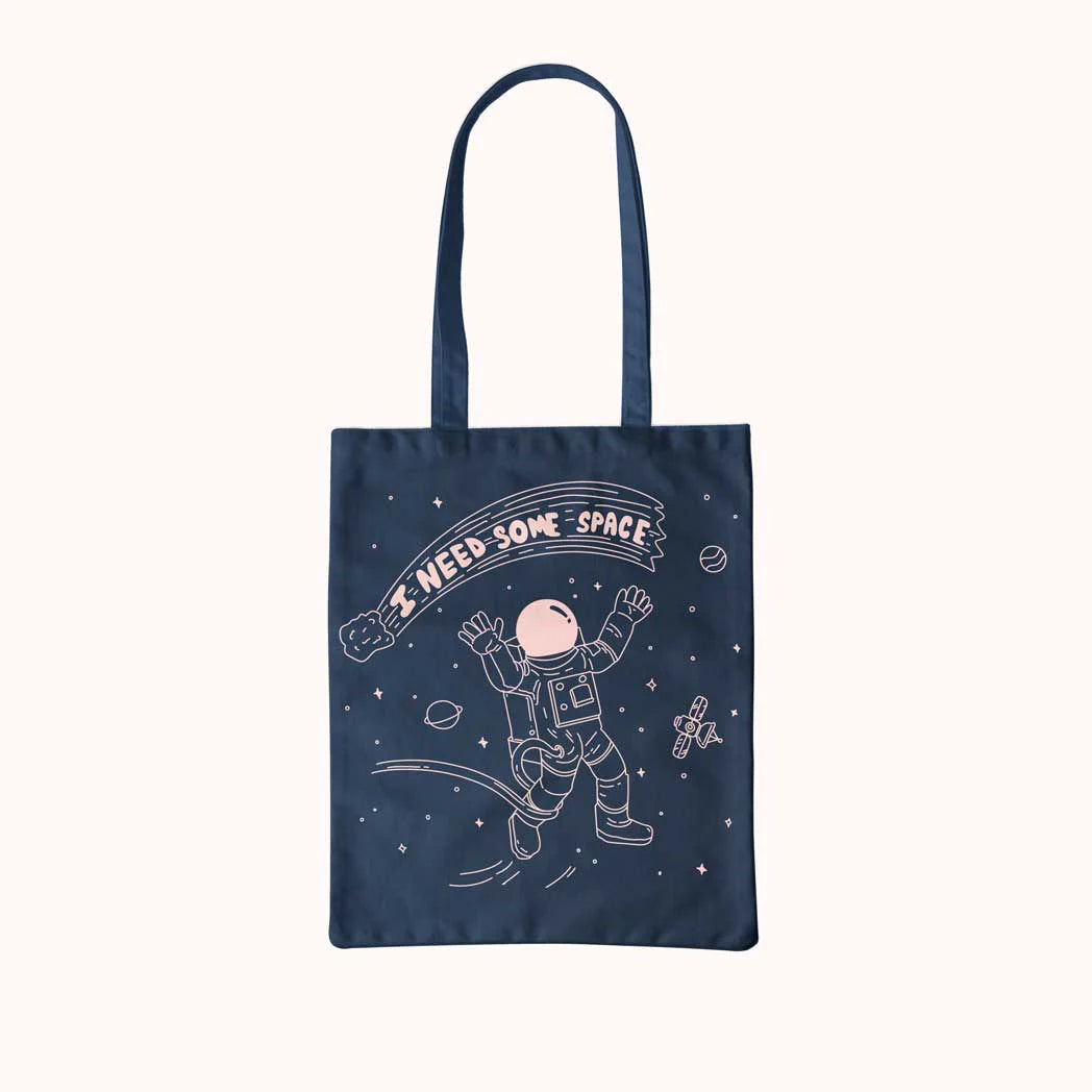 Navy Space Cotton Tote