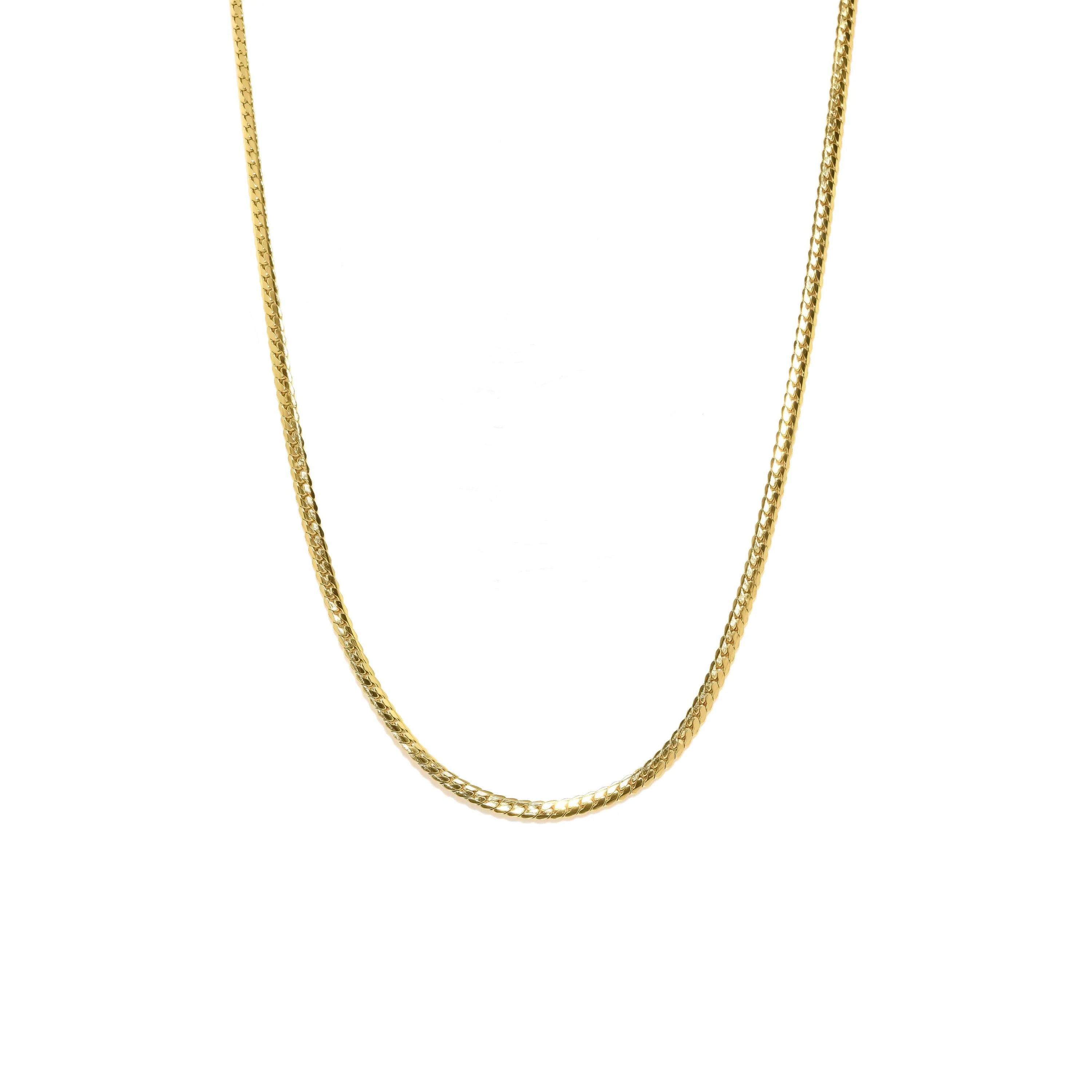 Requisite Boxy Link Chain Necklace Gold