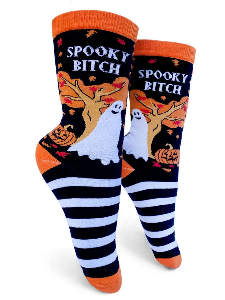 Spooky Bitch Womens Crew Socks
