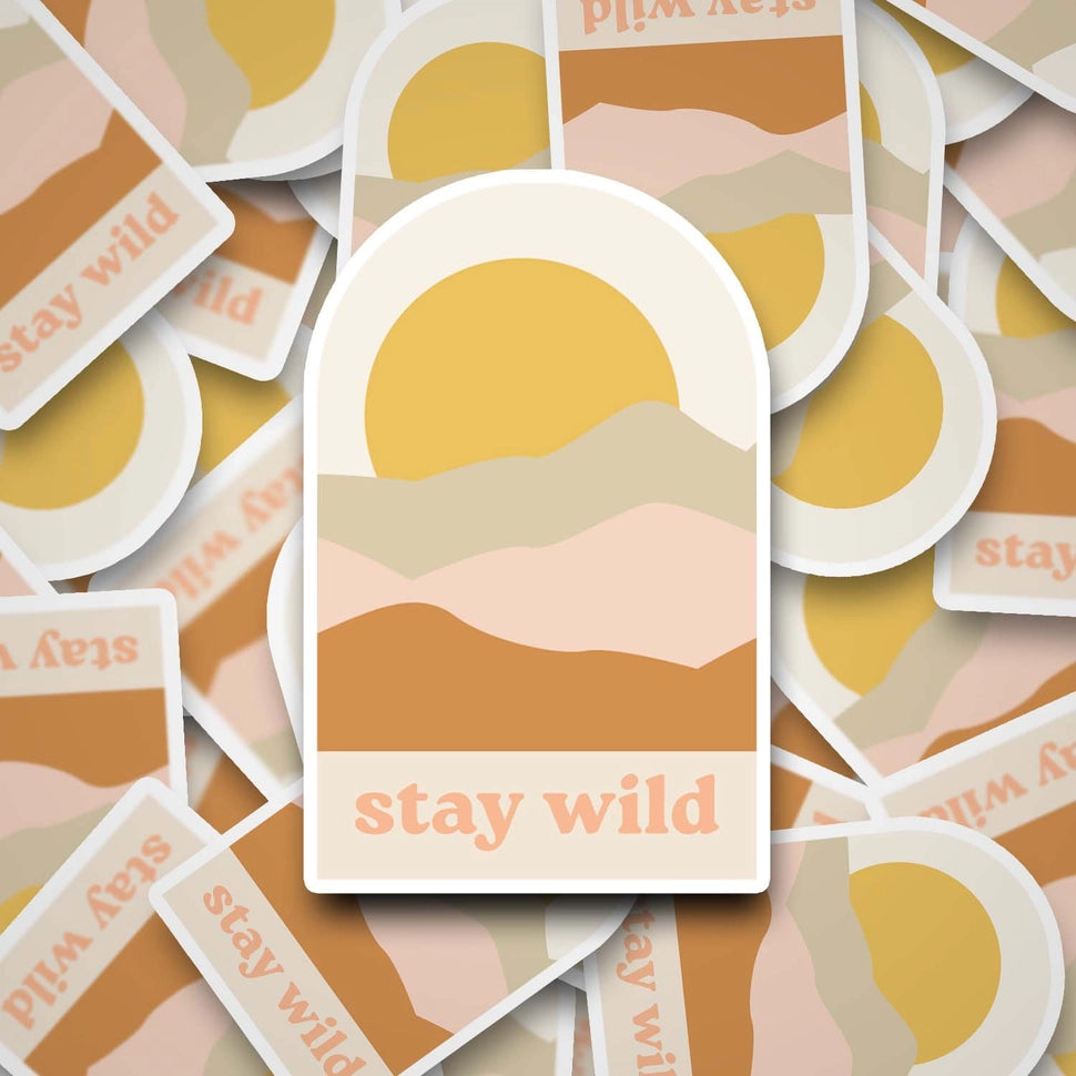 "Stay Wild" Waterproof Sticker