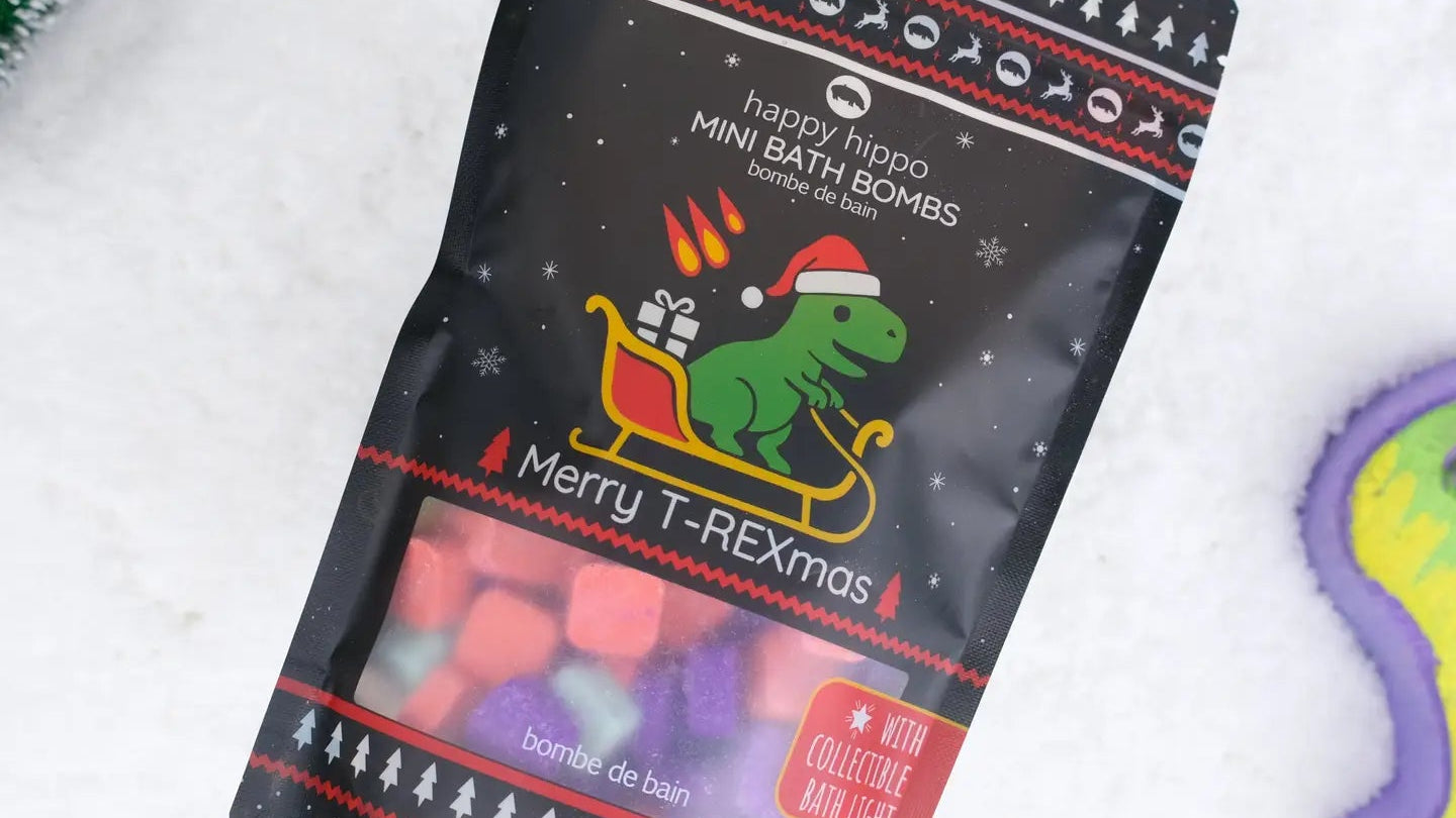 T-Rexmas - Mini Bath Bombs with Bath Light