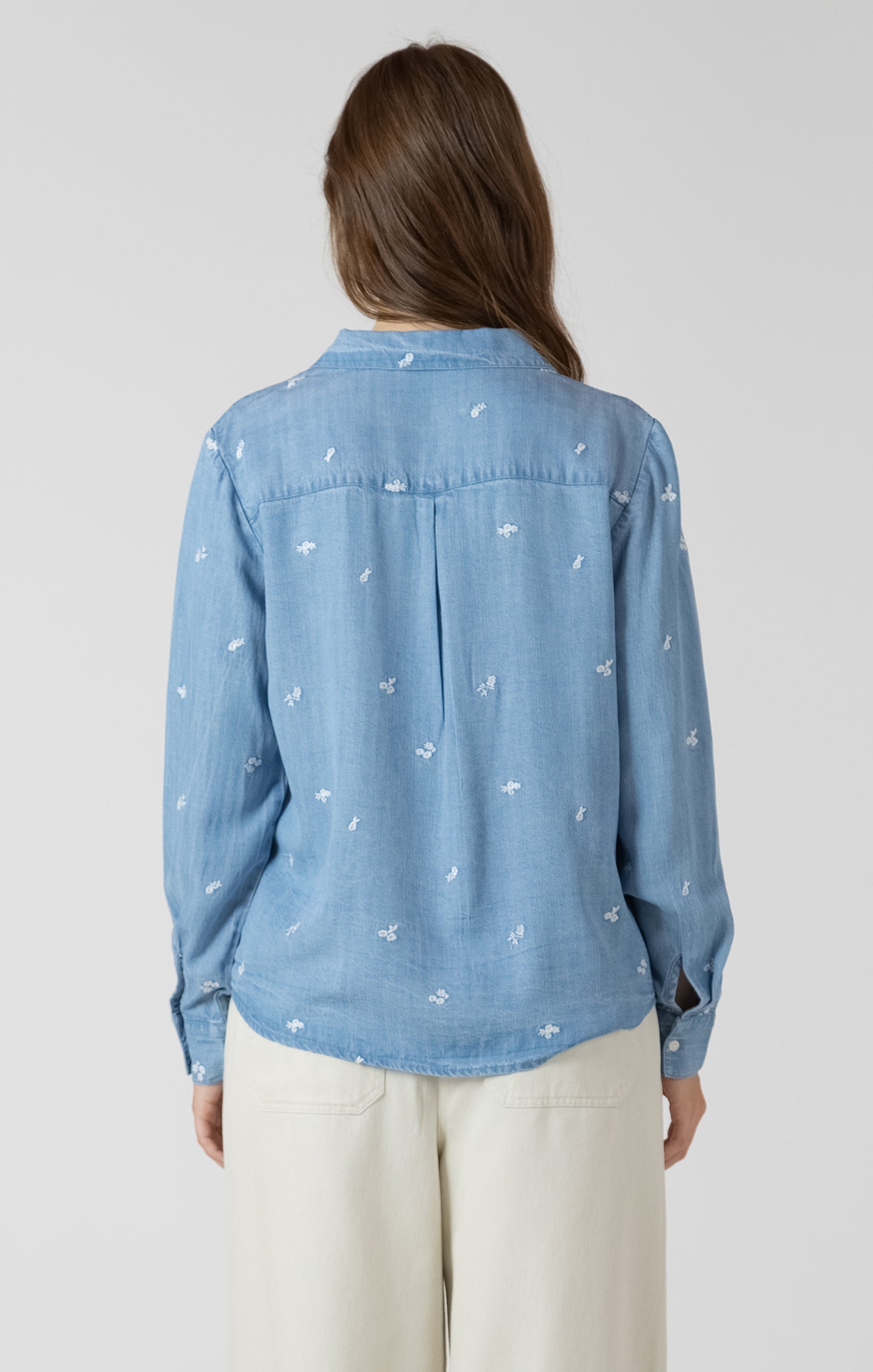 EMBROIDERED BUTTON FRONT SHIRT