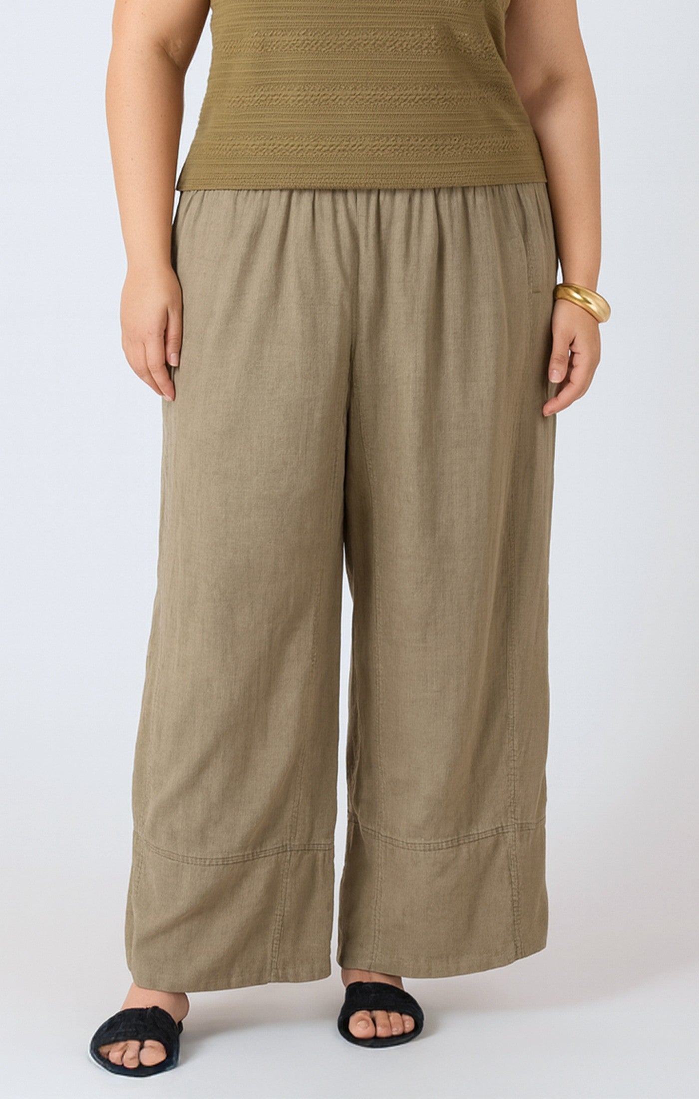 WIDE LEG LINEN PANT