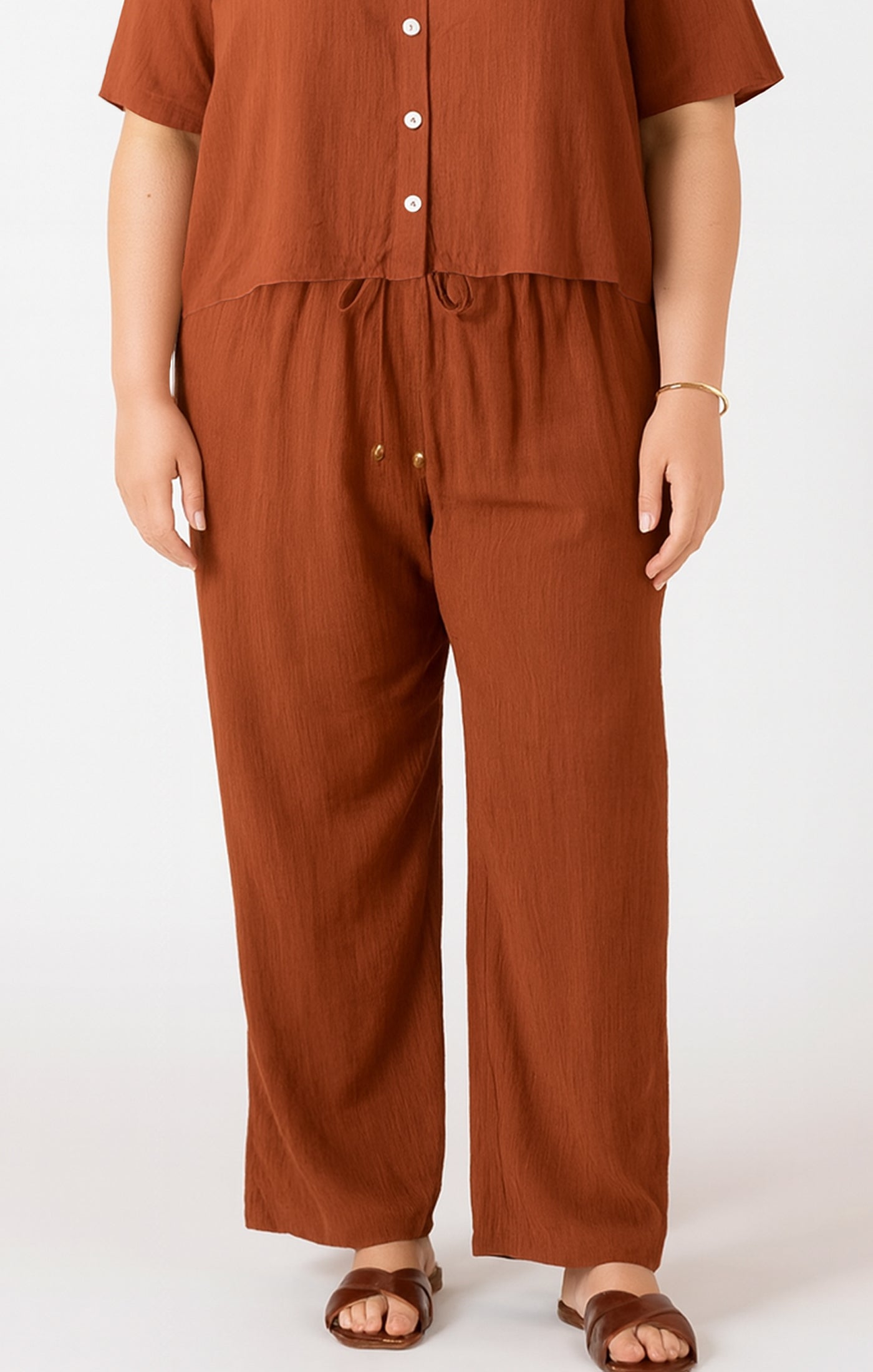 DRAWSTRING WIDE PANT