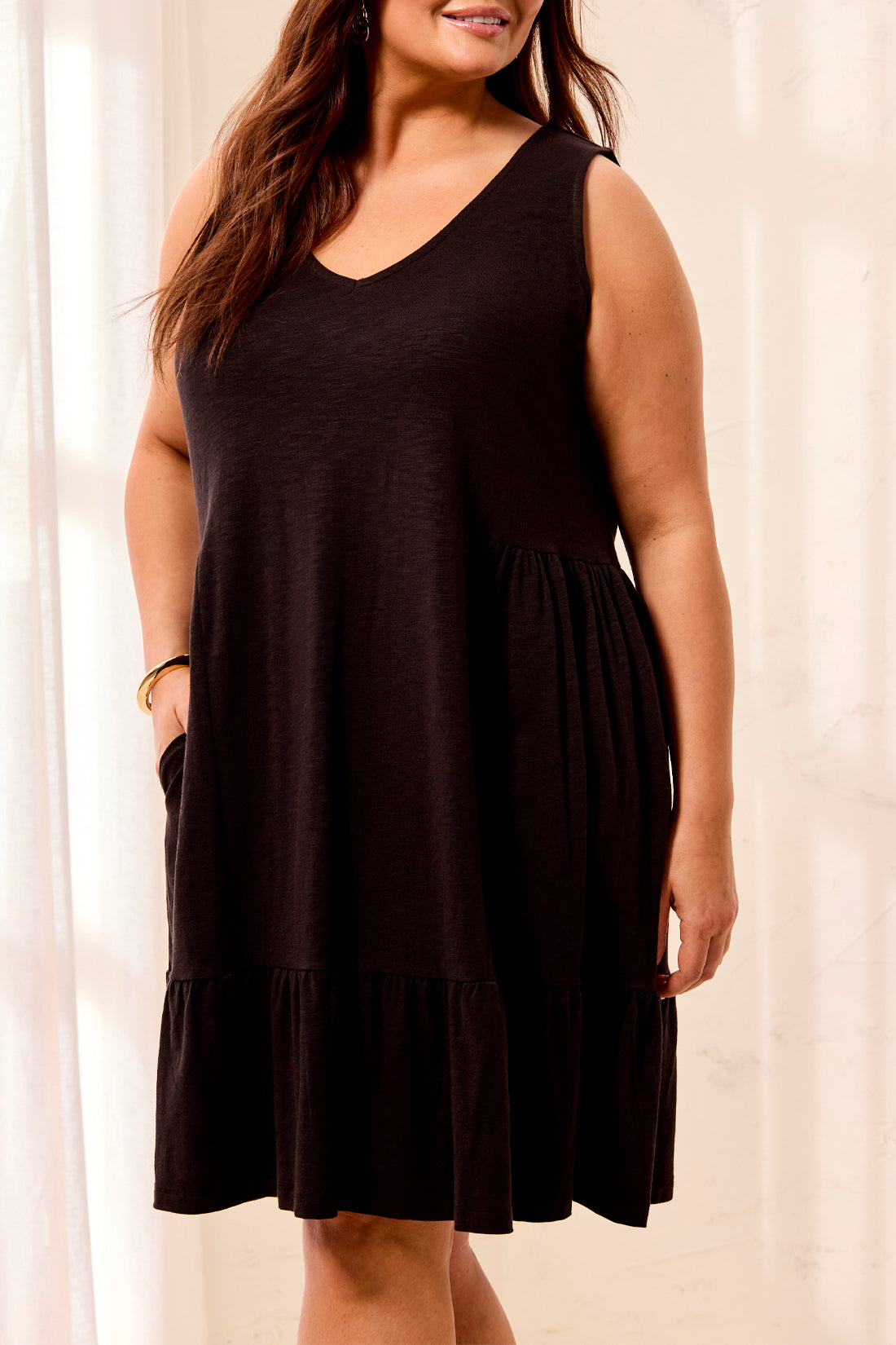 V NECK DRESS