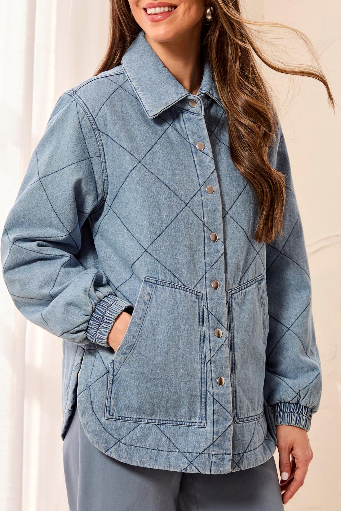 DENIM QUILTED JACKET