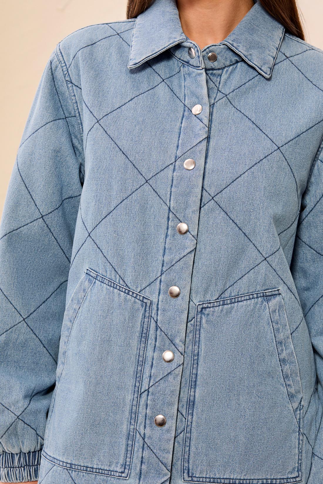 DENIM QUILTED JACKET